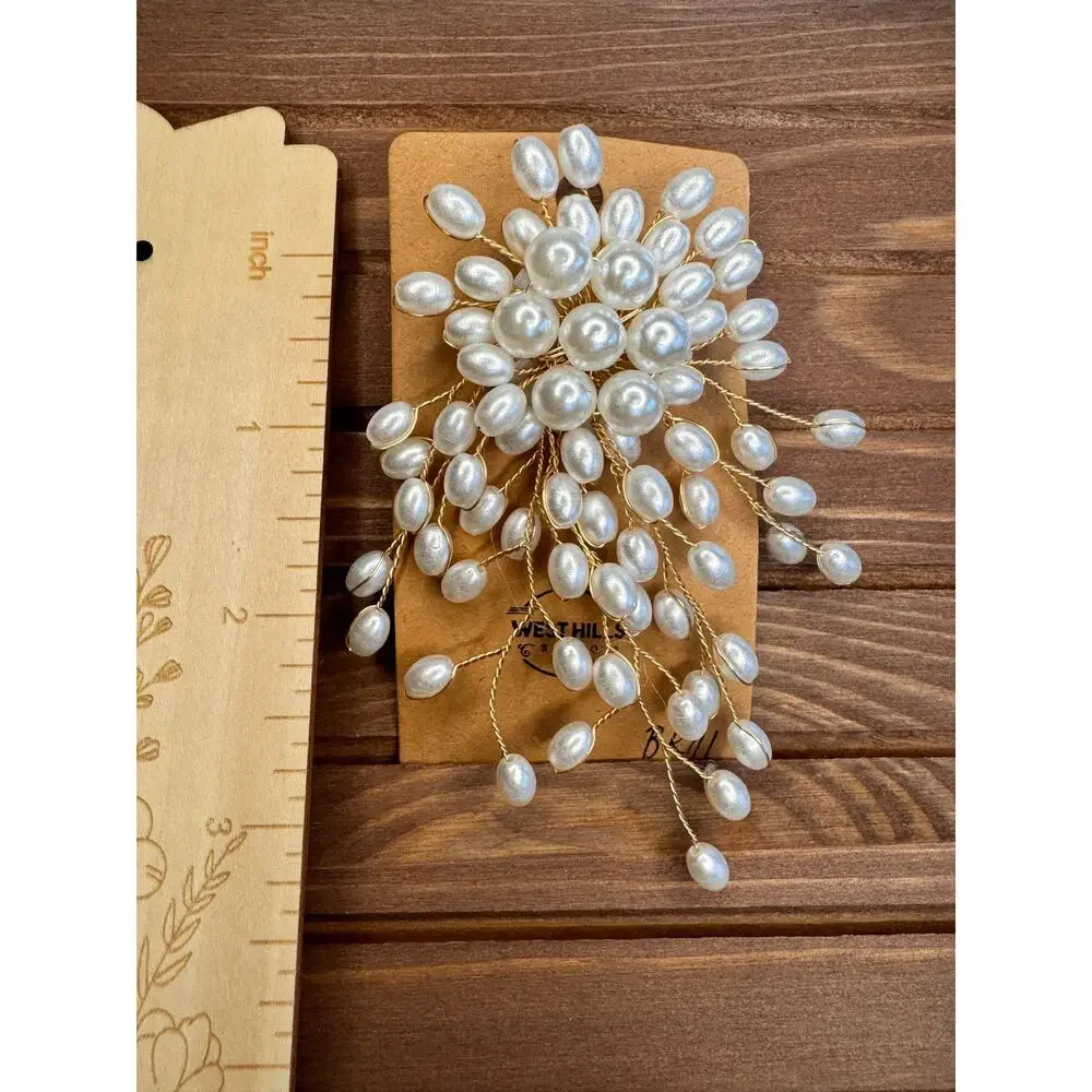 Flower Burst White Pearl Jewelry Brooch Fashion Jewelry FAST SHIP